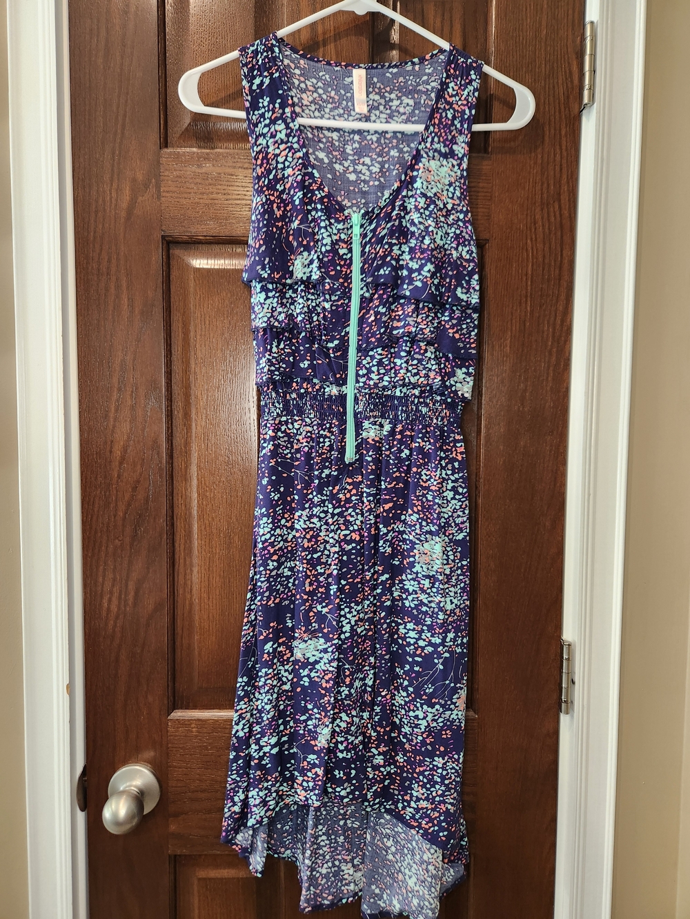Xhilaration | Size XS | Floral Ruffle High Low Maxi Dress